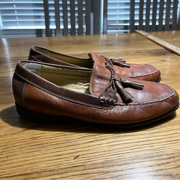 Brass Boot Walking Gloves Brown Loafer Leather Tassel Mens 12W